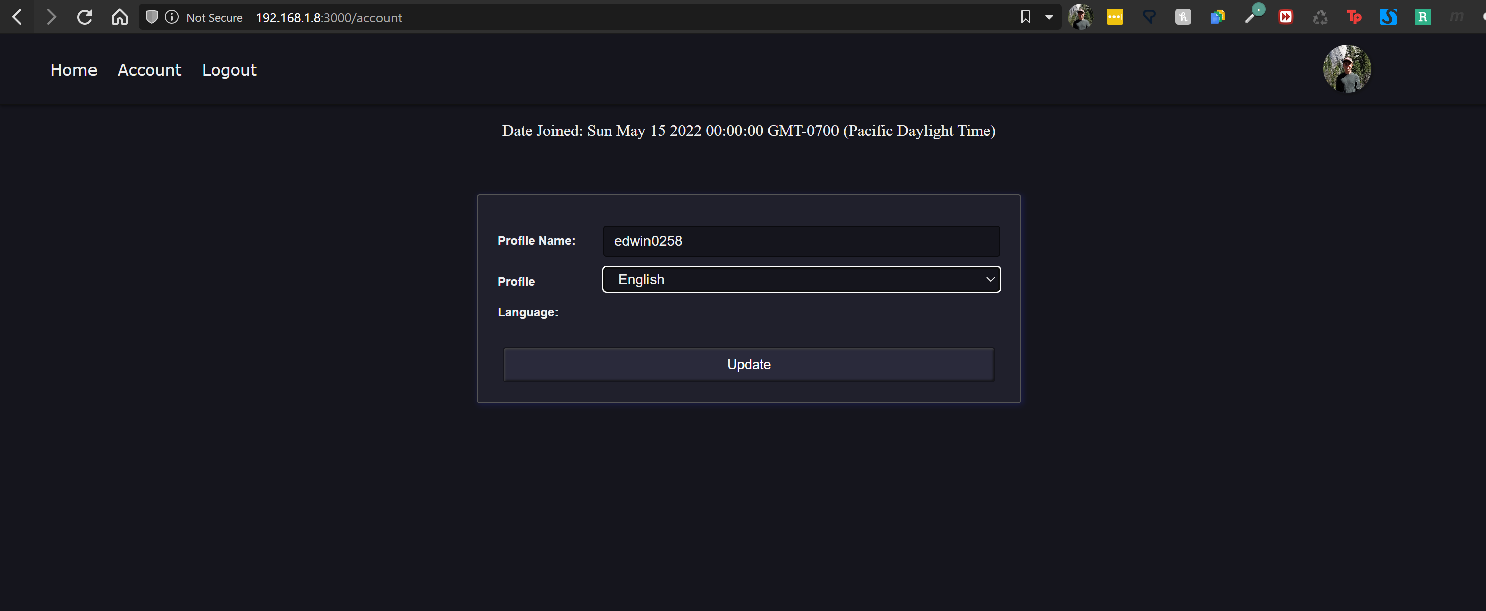 Account View